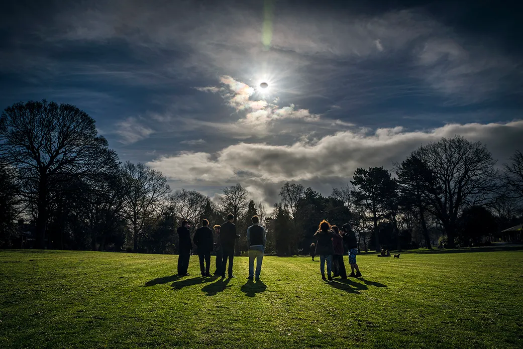 Eclissi parziale osservata da Belfast nel 2015
