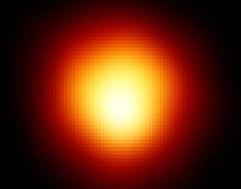 La prima immagine diretta della superficie di una stella diversa dal Sole, la supergigante rossa Betelgeuse. Fu ripresa dal telescopio spaziale Hubble nel 1995.
