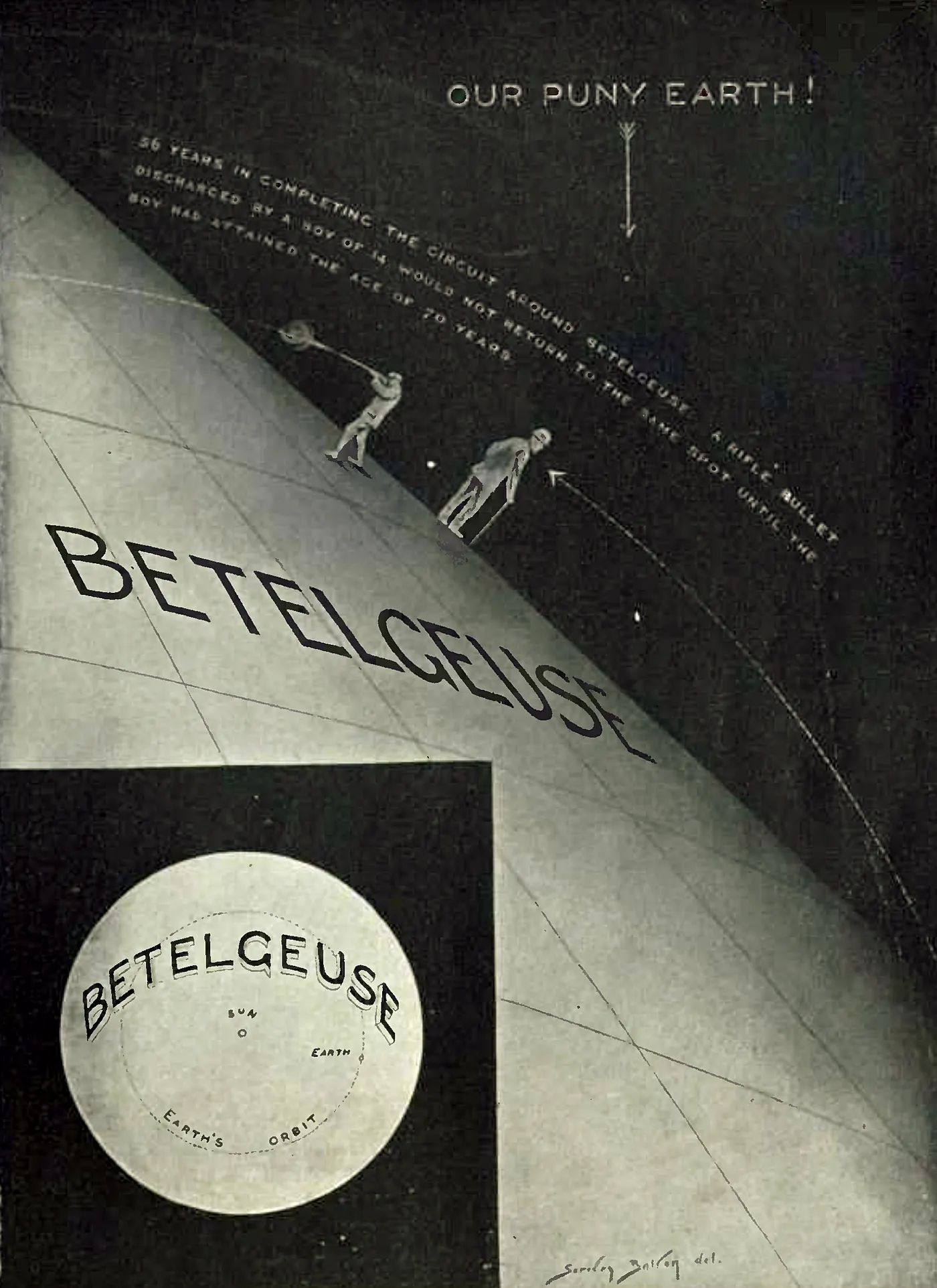 Un disegno tratto dal un libro del 1923 che lascia intuire la grandezza di Betelgeuse