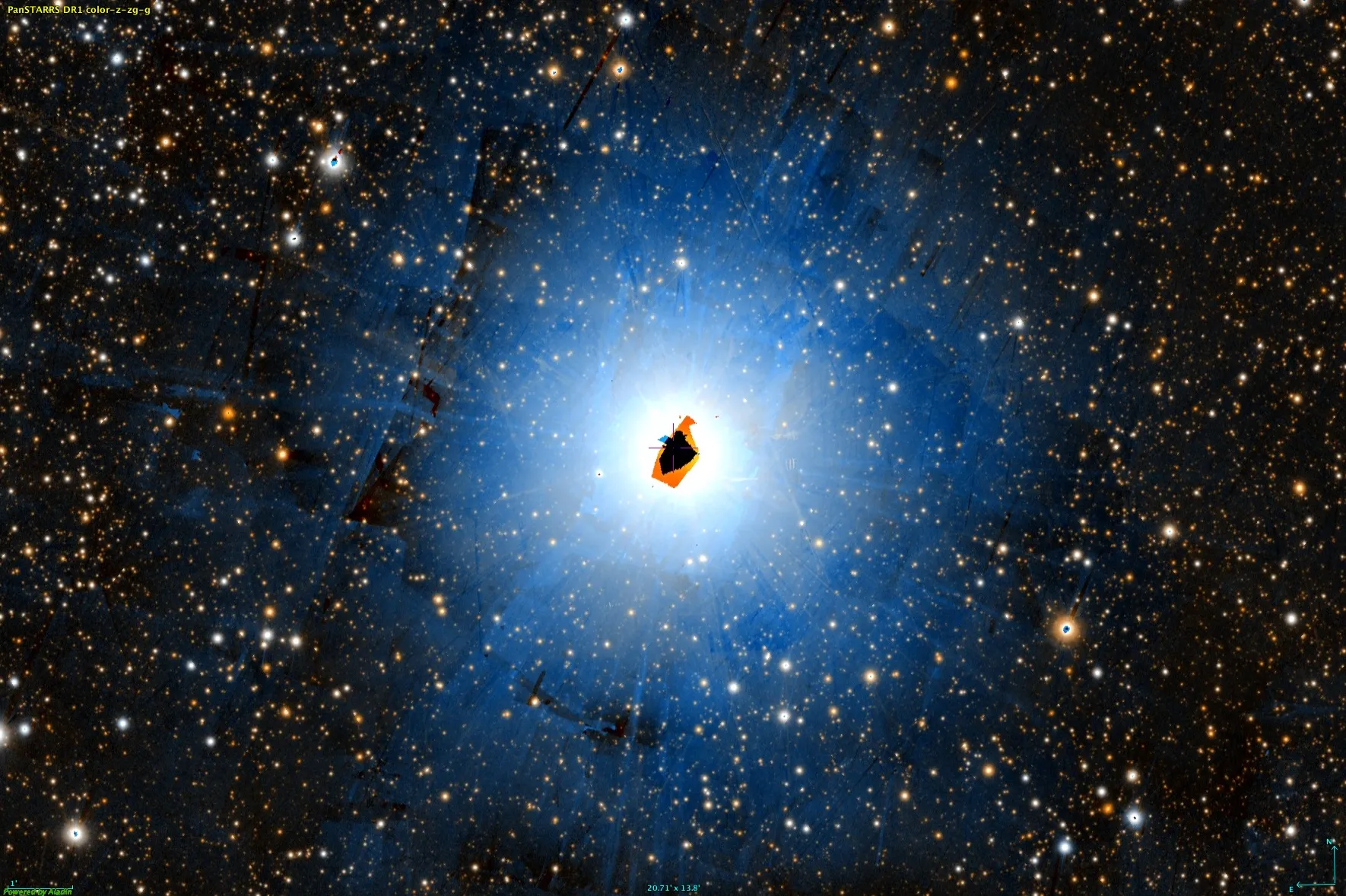 Deneb ripresa dalla survey PanSTARRS1