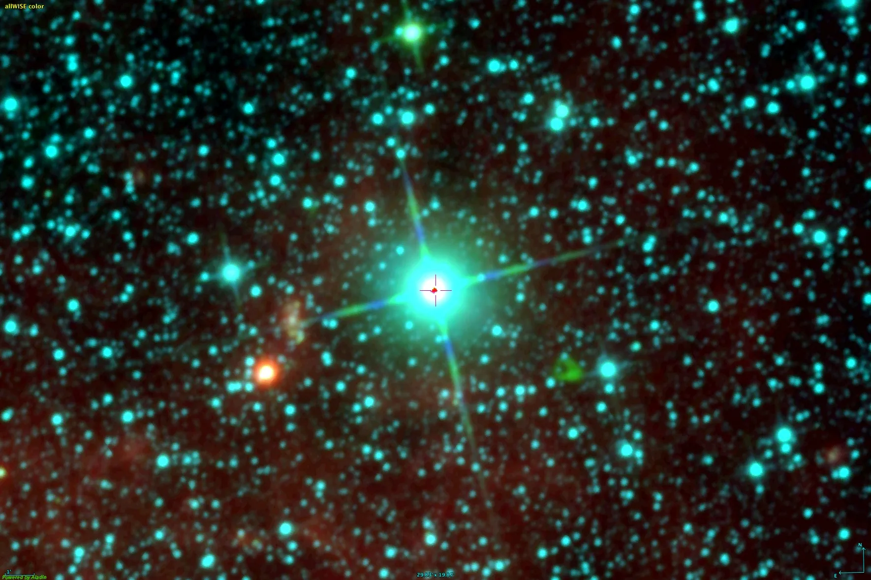 Deneb ripresa nell’infrarosso dal telescopio spaziale WISE della NASA