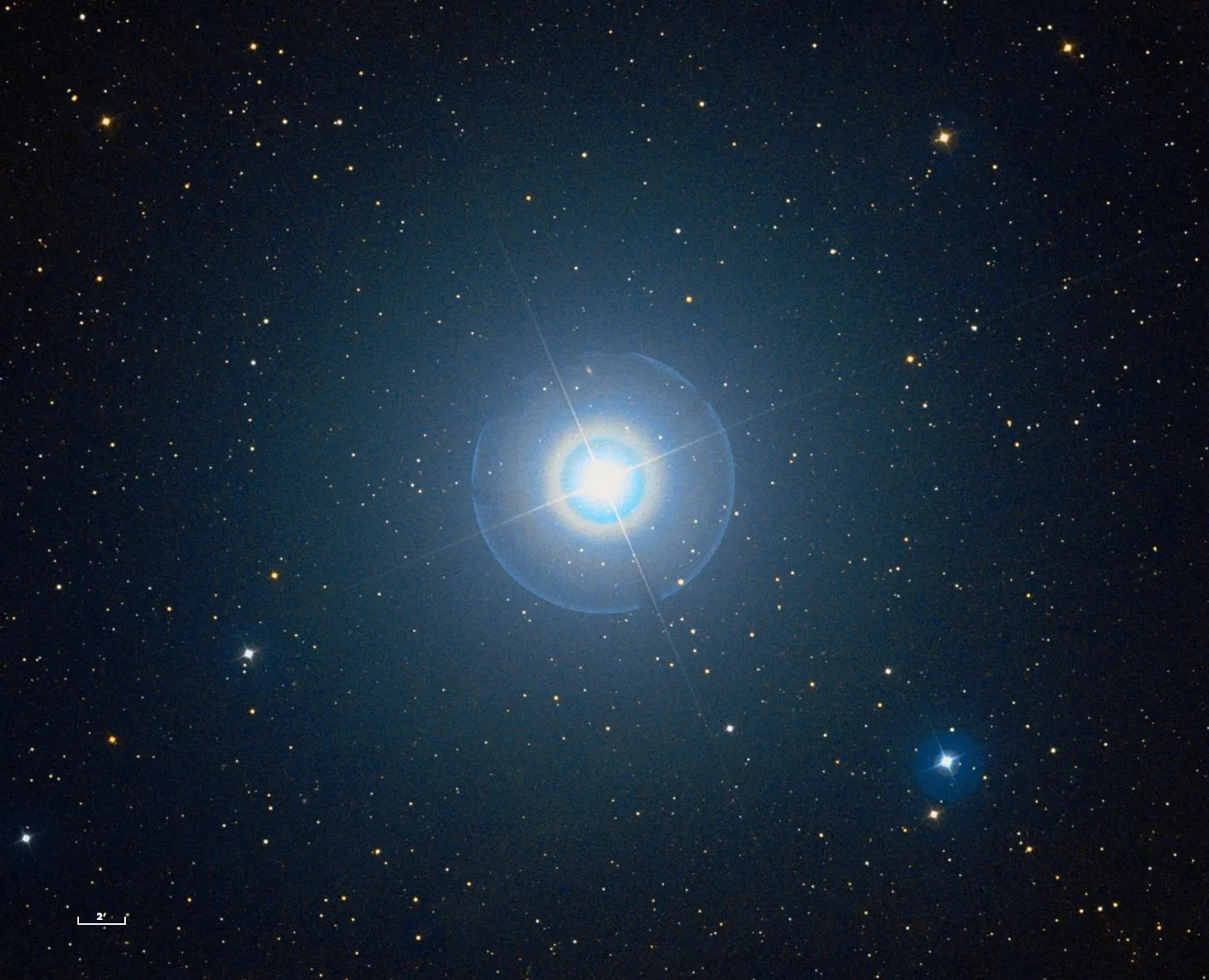 La Stella Polare in un’immagine della Digitized Sky Survey 2.