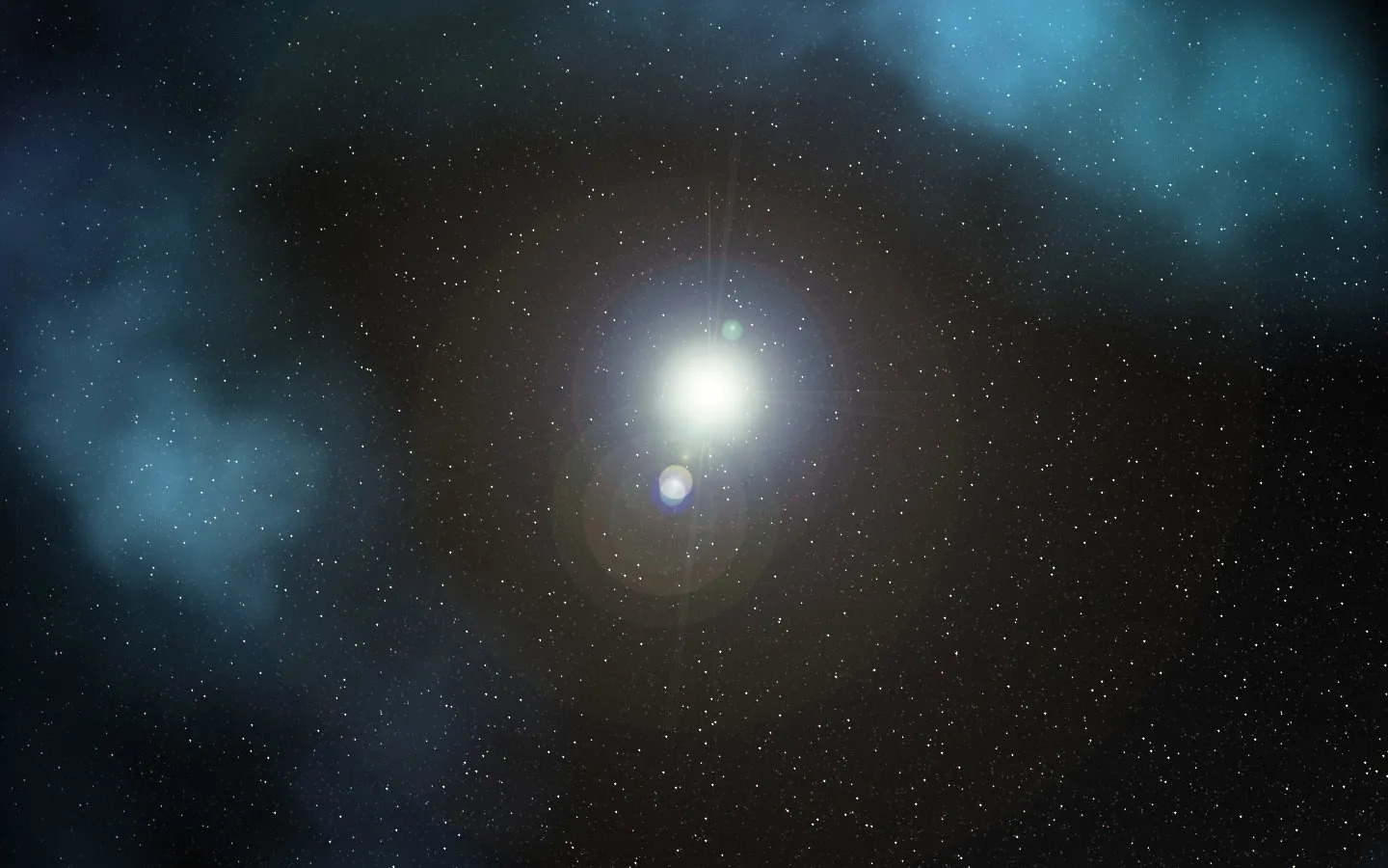 Rappresentazione artistica del sistema triplo di Polaris.